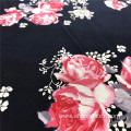 Navy Background With Colorful Flower Rayon Printed 45S